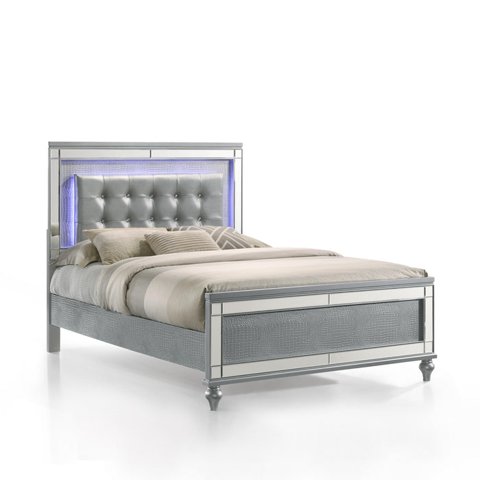 VALENTINO Eastern King-California King K LIGHTED HEADBOARD-SILVER