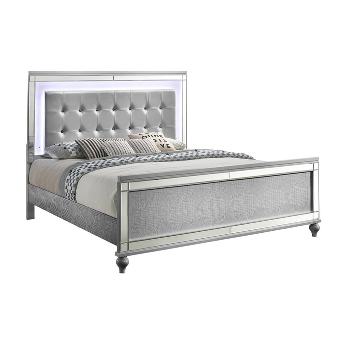 VALENTINO Eastern King-California King K LIGHTED HEADBOARD-SILVER