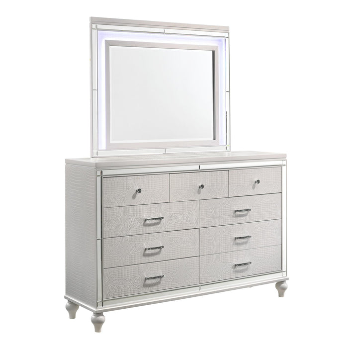 VALENTINO LIGHTED MIRROR-WHITE - Visions in Furniture (La Mirada, CA)