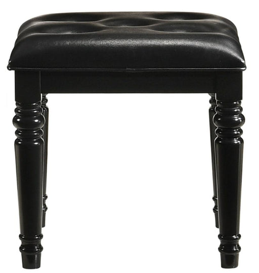 VALENTINO VANITY TABLE STOOL-BLACK - Visions in Furniture (La Mirada, CA)
