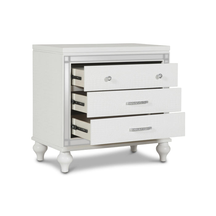 VALENTINO NIGHTSTAND-WHITE - Visions in Furniture (La Mirada, CA)