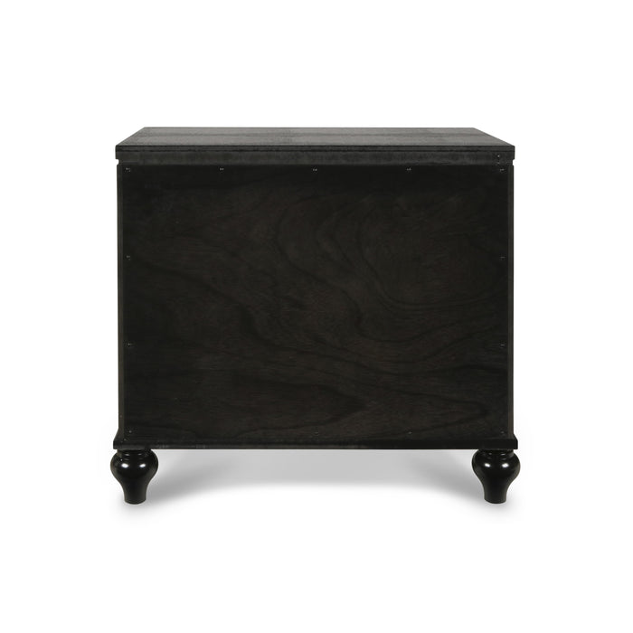 VALENTINO NIGHTSTAND-BLACK - Visions in Furniture (La Mirada, CA)