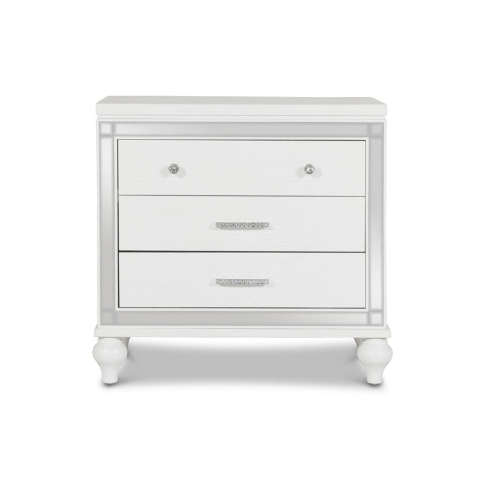 VALENTINO NIGHTSTAND-WHITE - Visions in Furniture (La Mirada, CA)