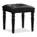 VALENTINO VANITY TABLE STOOL-BLACK - Visions in Furniture (La Mirada, CA)
