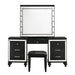 VALENTINO VANITY TABLE-BLACK - Visions in Furniture (La Mirada, CA)