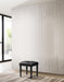 VALENTINO VANITY TABLE STOOL-BLACK - Visions in Furniture (La Mirada, CA)