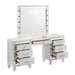 VALENTINO VANITY TABLE-WHITE - Visions in Furniture (La Mirada, CA)