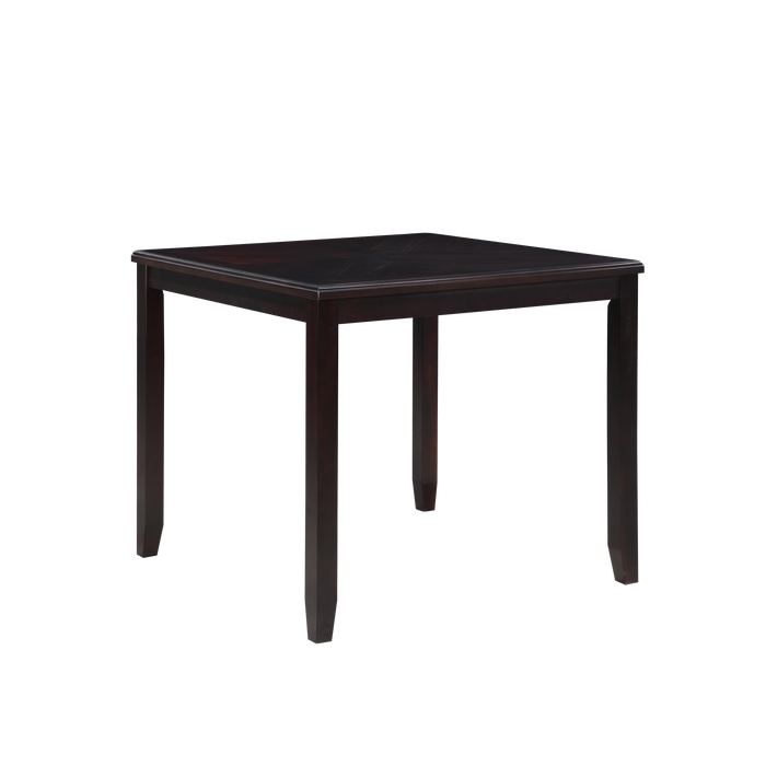 GIA 5PC 42" SQUARE  COUNTER TABLE & 4 CHAIRS-EBONY - Visions in Furniture (La Mirada, CA)