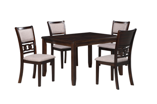 GIA 5PC 48" RECT. DINING TABLE & 4 CHAIRS-CHERRY - Visions in Furniture (La Mirada, CA)