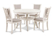 AMY 5PC ROUND DINING SET- BISQUE - Visions in Furniture (La Mirada, CA)
