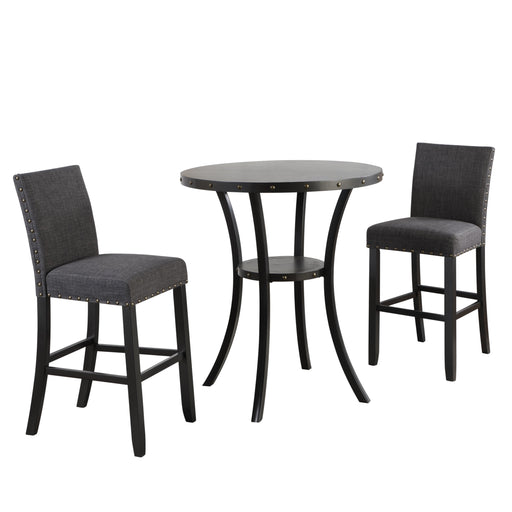 CRISPIN 36" ROUND BAR TABLE-SMOKE image