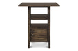 DERBY COUNTER TABLE & 4 STOOLS (SET) - CHOCOLATE - Visions in Furniture (La Mirada, CA)