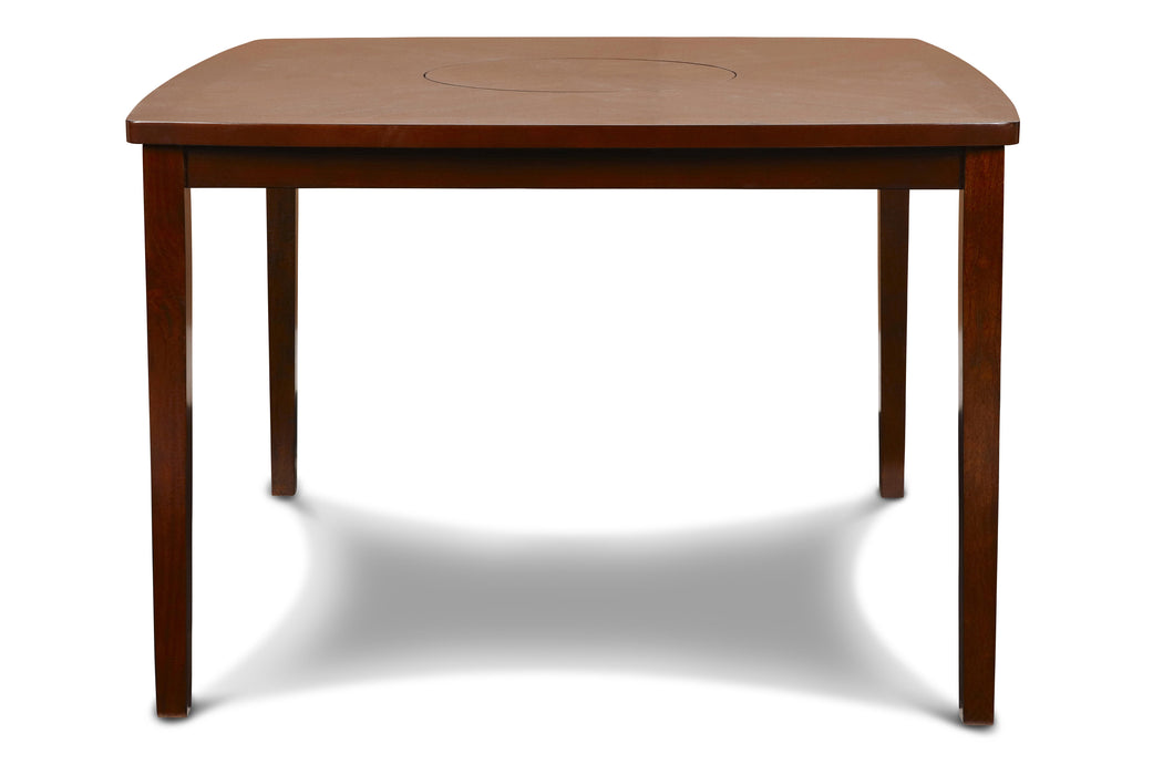 DIXON COUNTER TABLE W/LAZY SUSAN -  ESPRESSO - Visions in Furniture (La Mirada, CA)