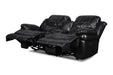 FLYNN CONSOLE LOVESEAT W/READING LIGHT, PWR FR- BLACK - Visions in Furniture (La Mirada, CA)