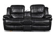 FLYNN CONSOLE LOVESEAT W/READING LIGHT, PWR FR- BLACK - Visions in Furniture (La Mirada, CA)