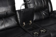 FLYNN CONSOLE LOVESEAT W/READING LIGHT, PWR FR- BLACK - Visions in Furniture (La Mirada, CA)