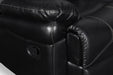 FLYNN CONSOLE LOVESEAT W/ READING LIGHT- BLACK - Visions in Furniture (La Mirada, CA)