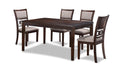GIA 60" DINING TABLE+CHAIRS (5 PCS/CTN) -CHERRY - Visions in Furniture (La Mirada, CA)