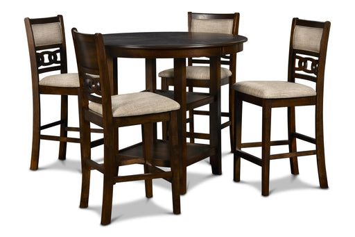 GIA ROUND COUNTER DINING 5 PC SET - CHERRY - Visions in Furniture (La Mirada, CA)