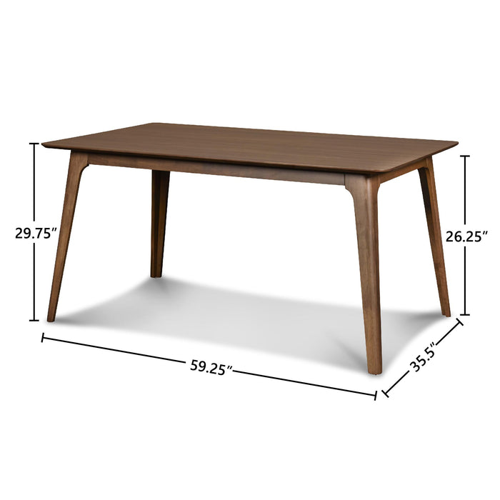 OSCAR 60" RECTANGLE TABLE - WALNUT - Visions in Furniture (La Mirada, CA)