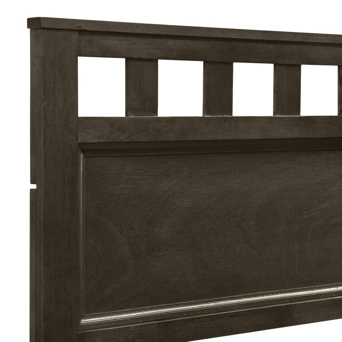 PISCES 6/6 EK PANEL BED-HB/FB/RAILS-GRAY