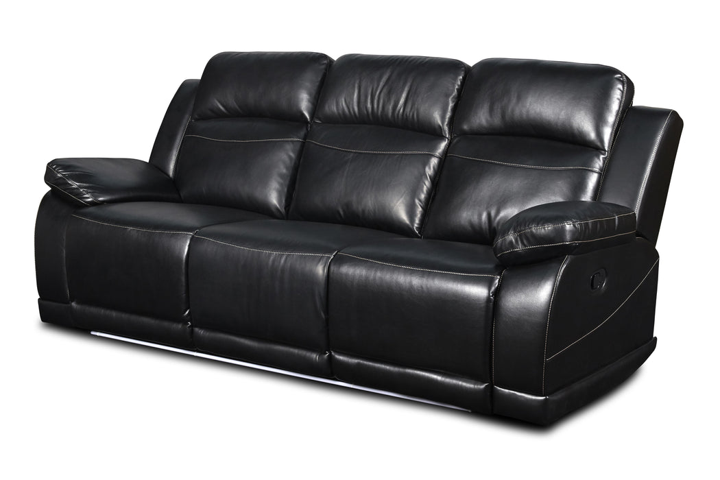 VEGA  DUAL RECLINER SOFA - PREMIER BLACK - Visions in Furniture (La Mirada, CA)