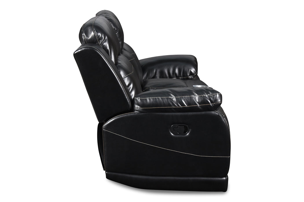 VEGA CONSOLE LOVESEAT - PREMIER BLACK - Visions in Furniture (La Mirada, CA)