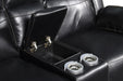 VEGA CONSOLE LOVESEAT - PREMIER BLACK - Visions in Furniture (La Mirada, CA)