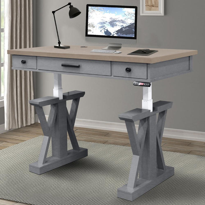 Parker House Americana Modern 56 in. Lift Desk Top and Base Cover in Dove - Visions in Furniture (La Mirada, CA)