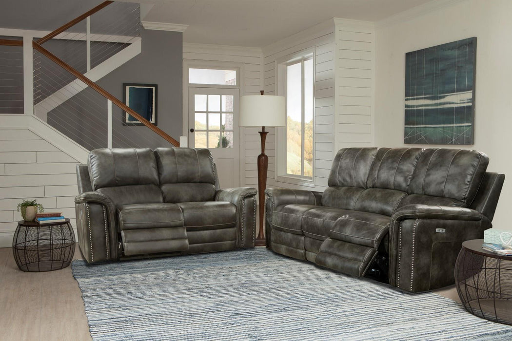 Parker House Belize Sofa Dual PWR Recliner w/ USB & PWR Headrest in Ash - Visions in Furniture (La Mirada, CA)