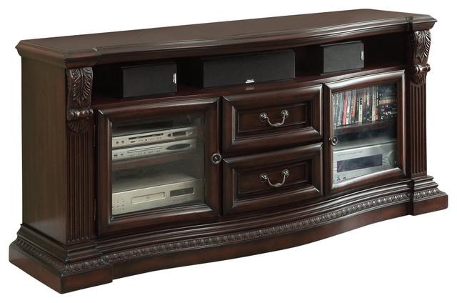 Parker House Bella 67" TV Console w/ Power Center in Dark Almond - Visions in Furniture (La Mirada, CA)