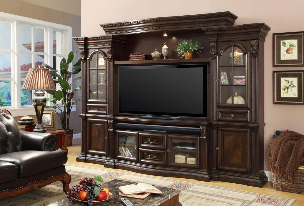 Parker House Bella 67" TV Console w/ Power Center in Dark Almond - Visions in Furniture (La Mirada, CA)
