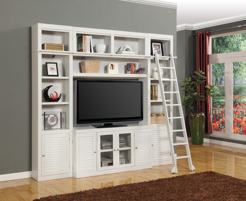 Parker House Boca 5-Piece Entertainment Wall in Cottage White - Visions in Furniture (La Mirada, CA)