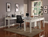 Parker House Boca 6-Piece U-Shaped Modular Desk Office in Cottage White - Visions in Furniture (La Mirada, CA)