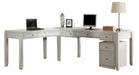 Parker House Boca 4-Piece L-Shaped Modular Office Desk in Cottage White - Visions in Furniture (La Mirada, CA)