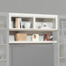 Parker House Boca 7-Piece Spacesaver Library Wall with Ladder in Cottage White - Visions in Furniture (La Mirada, CA)