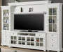 Parker House Cape Cod 4 Piece 76 in. TV Console in Vintage White - Visions in Furniture (La Mirada, CA)