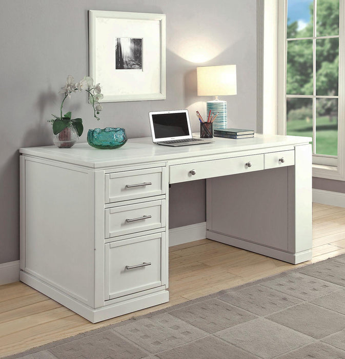 Parker House Catalina 60" Writing Desk w/PWR CTR & USB in Cottage White - Visions in Furniture (La Mirada, CA)