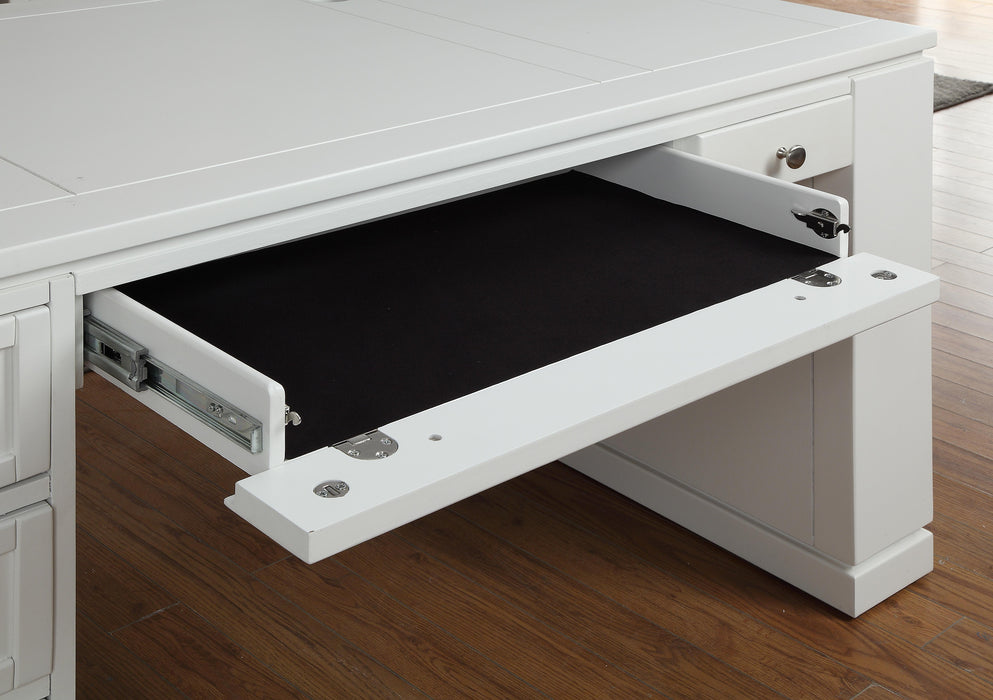 Parker House Catalina 60" Writing Desk w/PWR CTR & USB in Cottage White - Visions in Furniture (La Mirada, CA)