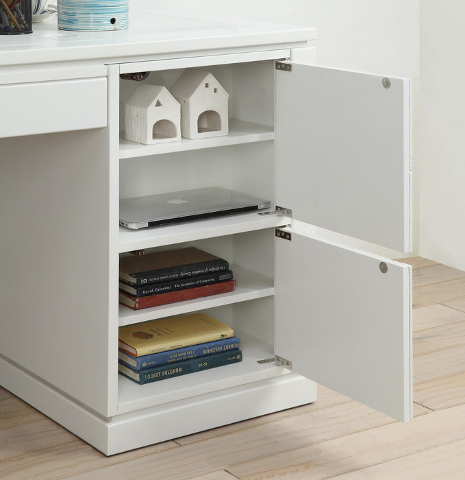 Parker House Catalina 60" Writing Desk w/PWR CTR & USB in Cottage White - Visions in Furniture (La Mirada, CA)