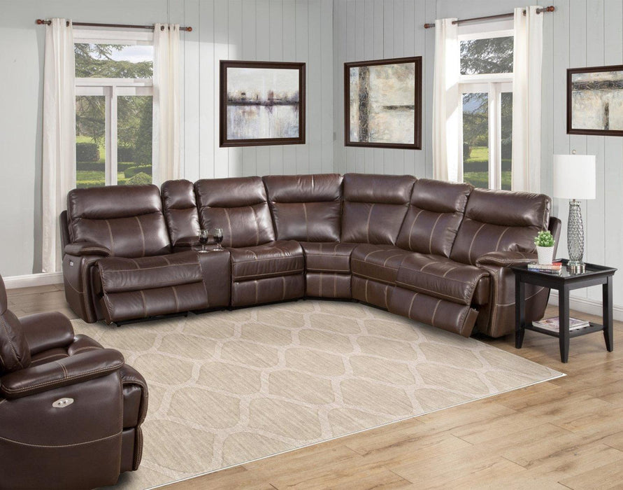 Parker House Dylan Power Left Arm Facing Recliner in Mahogany - Visions in Furniture (La Mirada, CA)