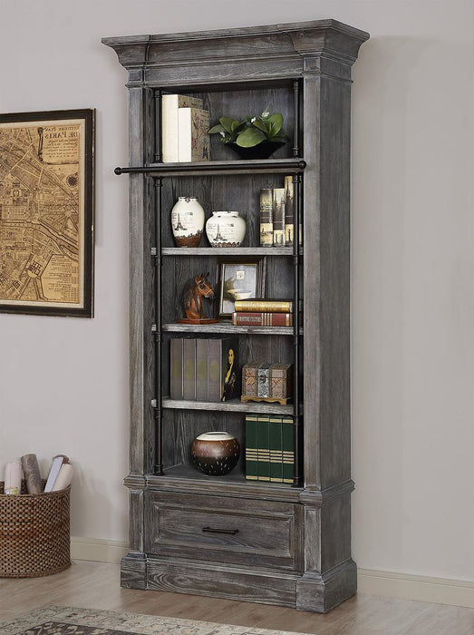 Parker House Gramercy Park Museum Bookcase in Vintage Burnished Smoke - Visions in Furniture (La Mirada, CA)