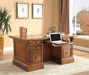 Parker House Huntington Double Pedestal Executive Desk in Vintage Pecan - Visions in Furniture (La Mirada, CA)