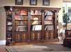 Parker House Huntington 5 Piece Library Bookcase Wall in Vintage Pecan - Visions in Furniture (La Mirada, CA)