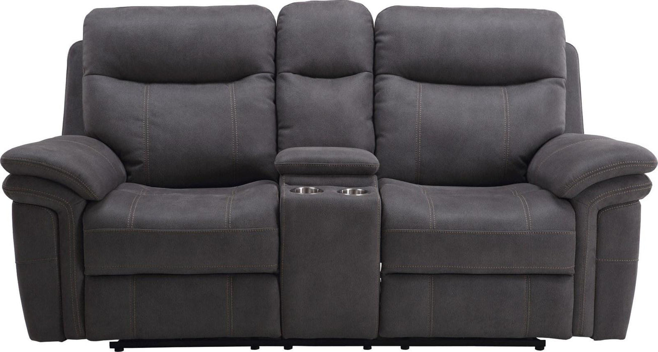 Parker House Mason Loveseat Dual Reclining Power with USB Charging Port and Power Hradrest in Charcoal - Visions in Furniture (La Mirada, CA)