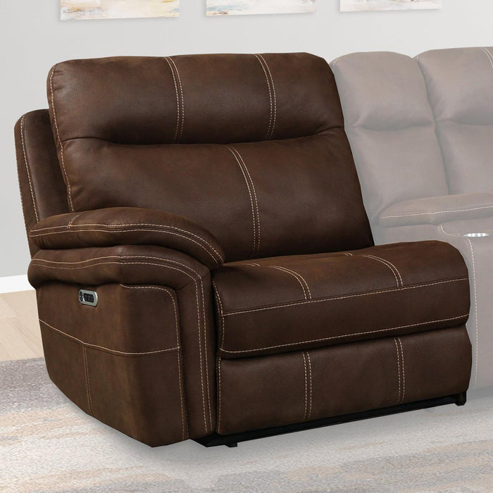 Parker House Mason Power Left Arm Facing Recliner in Dark Kahlua - Visions in Furniture (La Mirada, CA)