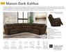 Parker House Mason Power Right Arm Facing Recliner in Dark Kahlua - Visions in Furniture (La Mirada, CA)
