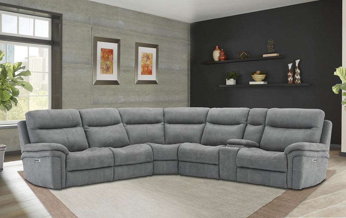Parker House Mason LAF Chair Recliner Power with USB and Power Headrest in Carbon - Visions in Furniture (La Mirada, CA)