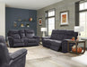 Parker House Mason Loveseat Dual Reclining Power with USB Charging Port and Power Hradrest in Charcoal - Visions in Furniture (La Mirada, CA)