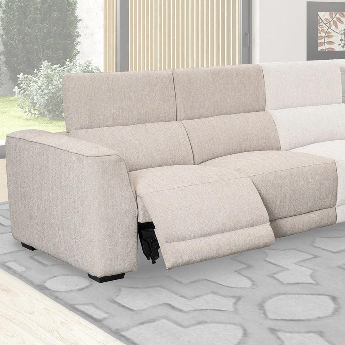 Parker House Noho Power Left Arm Facing Loveseat in Bisque - Visions in Furniture (La Mirada, CA)